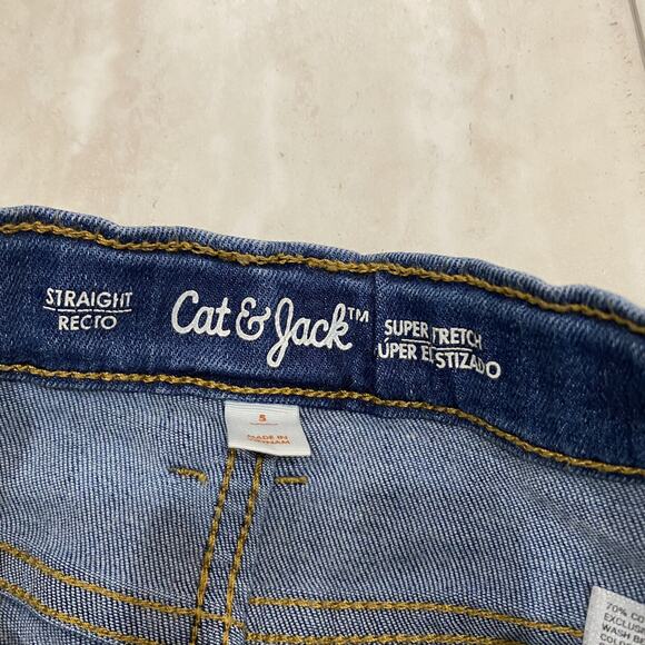 Cat & Jack Stretchy Straight Leg Jeans 5 - Picture 5 of 6